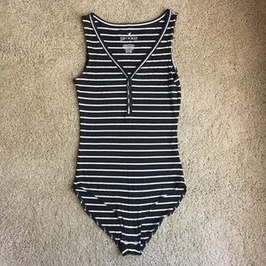AE Striped Henley Bodysuit